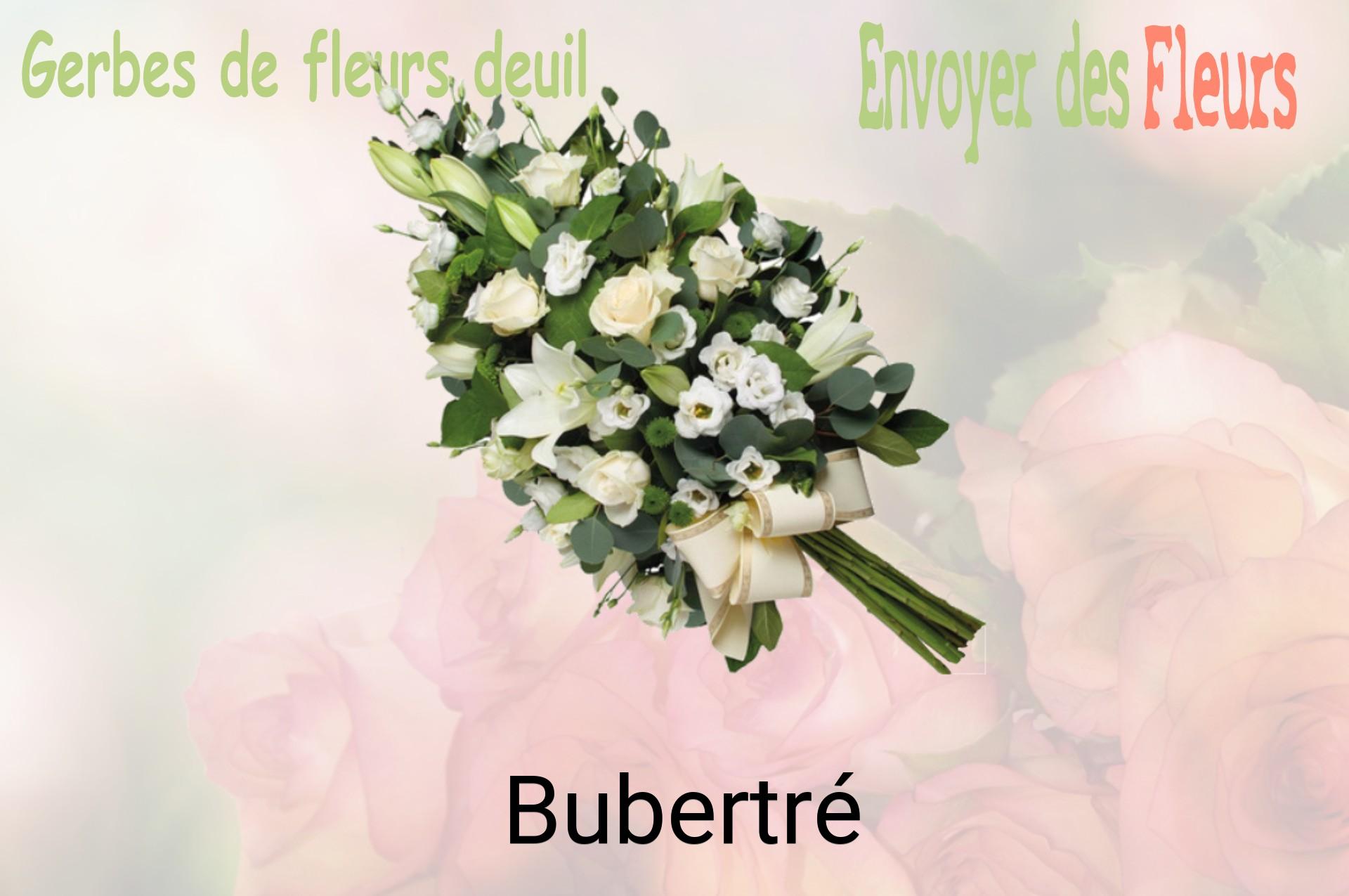 Gerbe de fleurs de deuil livrée à Bubertré